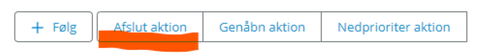 Afslut aktion